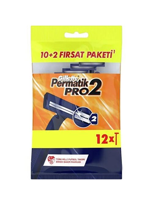 Gillette Permatik Pro2 Kullan At Traş Bıçağı 12 Li