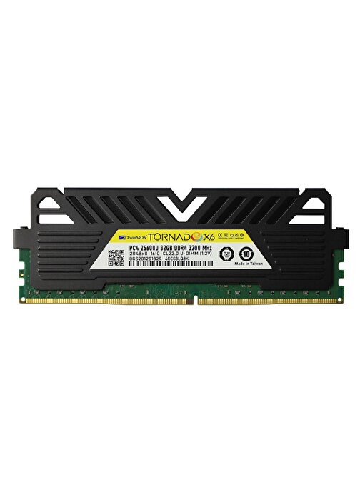 TWINMOS 32 GB DDR4 3200MHZ PC RAM SOĞUTUCULU TornadoX6 TMMDD432GB3200DKBX6 CL22