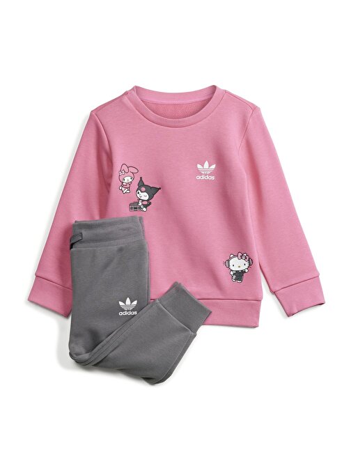 IT7916-B adidas Crew Set Bebek Eşofman Takımı Pembe