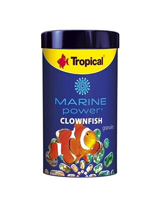 Tropical Marine Power Clownfish Granules Palyanço ve Deniz Balıkları için Balık Yemi 100 Ml 65 Gr