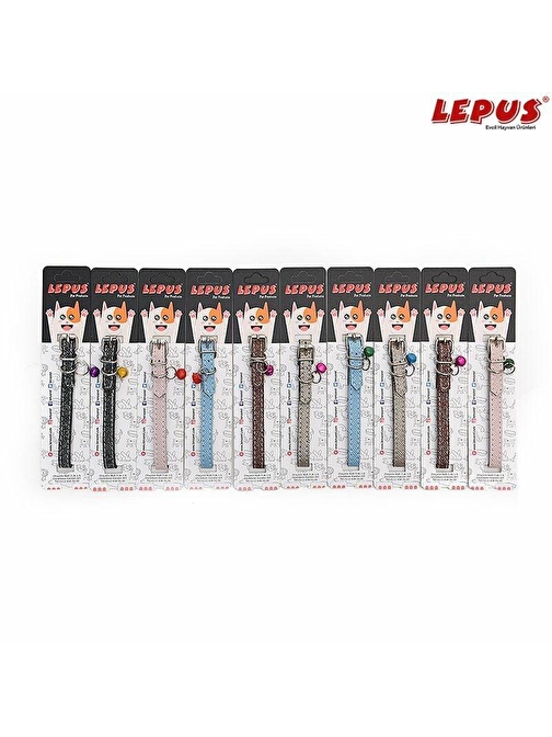 Lepus Deri Simli Kedi Boyun Tasması 10 Adet 10x30 Cm