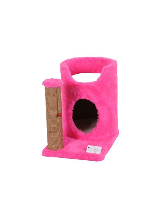 Cat Hause S04 Oval Yuvalı Kedi Tırmalama Evi Pembe 47 Cm