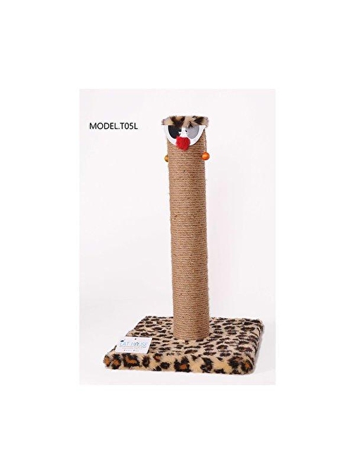 Cat Hause T05 Kalın Palyaço Kedi Tırmalama Tahtası Leopar 60 Cm