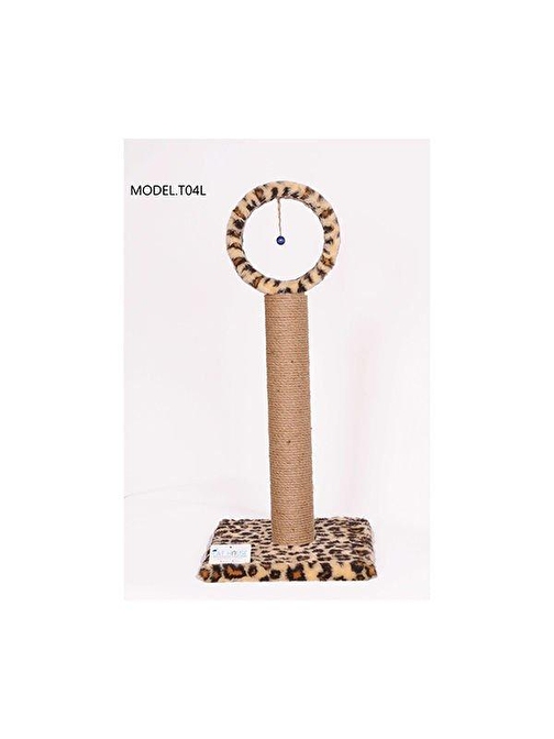 Cat Hause T04 Çember Yuvalı Kedi Tırmalama Tahtası Leopar 76 Cm