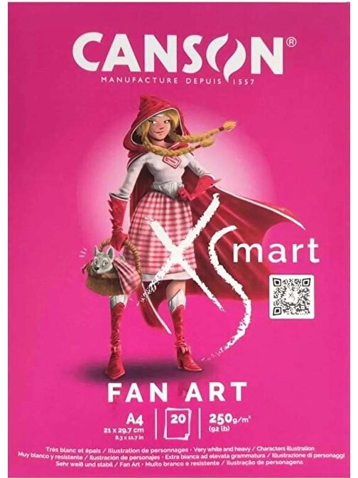 Canson XSMART FAN ART A4 250G 20 Sayfa Çizim Defteri