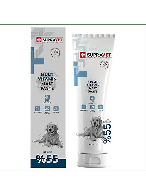 Supravet Multivitamin Malt Paste Yetişkin Köpek Vitamini 30 Gr