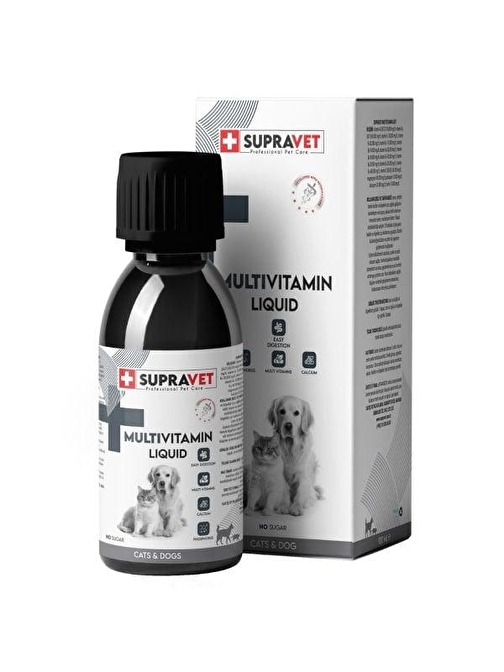 Supravet Multivitamin Kedi ve Köpek Sağlığı için Sıvı Damla 100 Ml