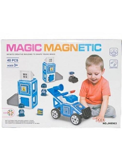 Kızılkaya Magic Magnetic 40 Parça Polis Oyun Seti Magnetik JH8963