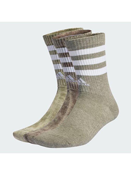 Adidas IQ41513 Stripes StoneWash Yeşil 3'lü Çorap
