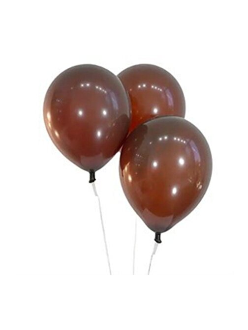 Pazariz Pazariz Metalik Balon 10 Adet Kahverengi