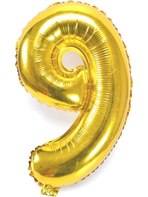 Pazariz Pazariz Balon 9 Gold Sayılı Folyo Balon 100 Cm
