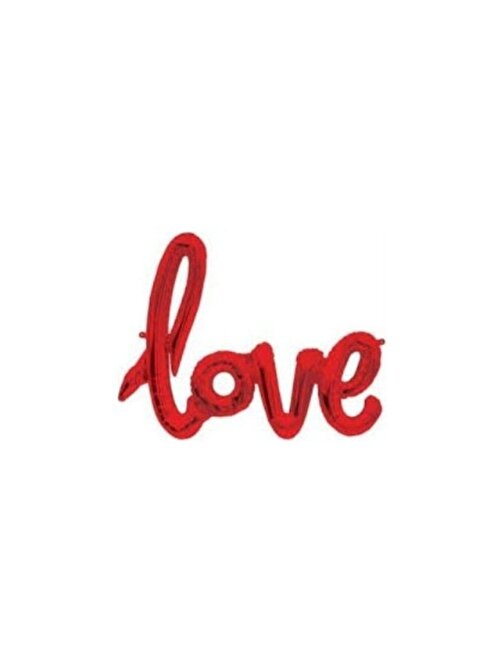 Pazariz Pazariz Sevgililer Günü Kırmızı Love Yazılı Folyo Balon