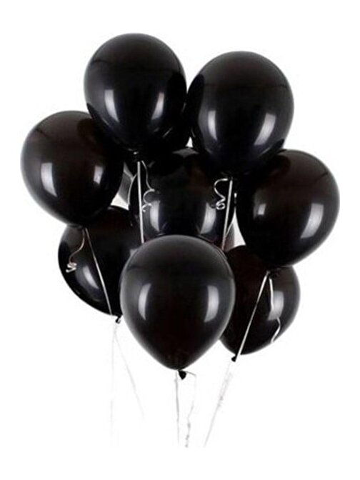 Pazariz Pazariz 30 Adet Siyah Metalik Balon 12 Inç