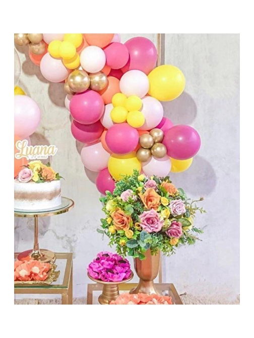 Pazariz Pazariz Pastel Balon Krom Balon Konsept Balon Zincir