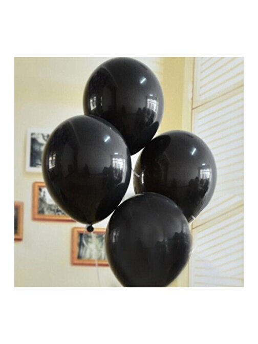 Pazariz Pazariz 100 Adet Siyah Balon Siyah Konsept Balon Doğum Günü Parti Balon