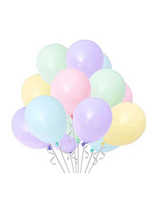 Pazariz Pazariz Karışık Renkli Makaron Pastel Balon 20 Adet