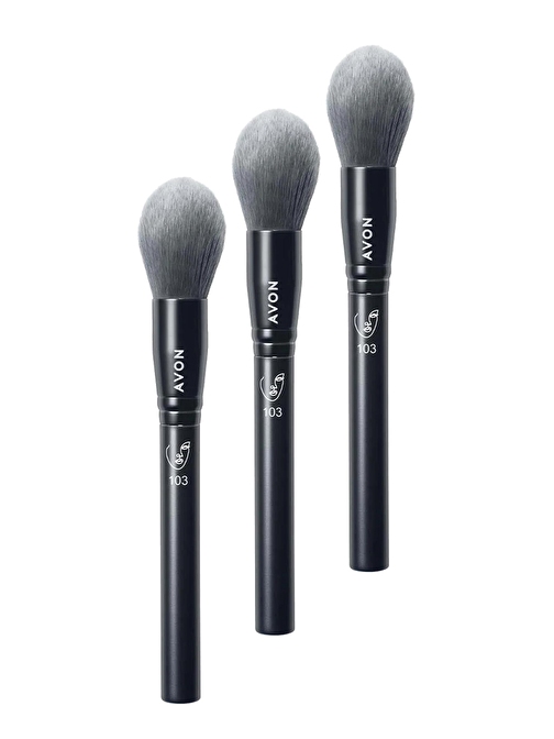 Avon Tam Örtücü Kubbeli Fondöten Fırçası Üçlü Set