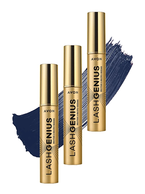 Avon True Lash Genius 5 Etkili Maskara 10 Ml. Modern Navy Üçlü Set