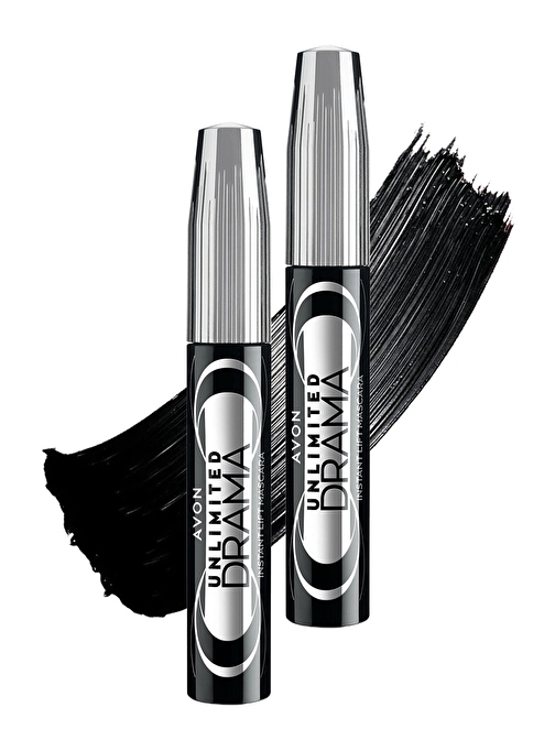 Avon Unlimited Drama Instant Lift Maskara Blackest Black 10 Ml. İkili Set