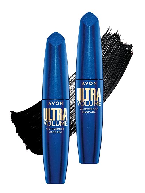 Avon Ultra Volume Suya Dayanıklı Maskara Blackest Black İkili Set