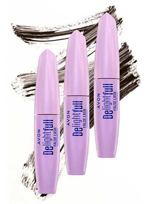 Avon Delightful False Lash Suya Dayanıklı Maskara 10 Ml. Lava Brown Üçlü Set