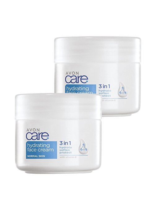 Avon Care 3 in 1 Hydrating E Vitaminli Normal Ciltler için Yüz Kremi 100 Ml.   İkili Set