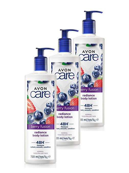 Avon Care Yaban Mersini Özlü Vücut Losyonu 720 Ml. Üçlü Set