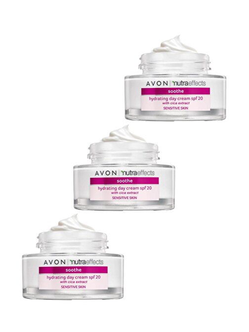 Avon Nutra Effects Soothe Nemlendirici Krem Spf20 50 Ml. Üçlü Set