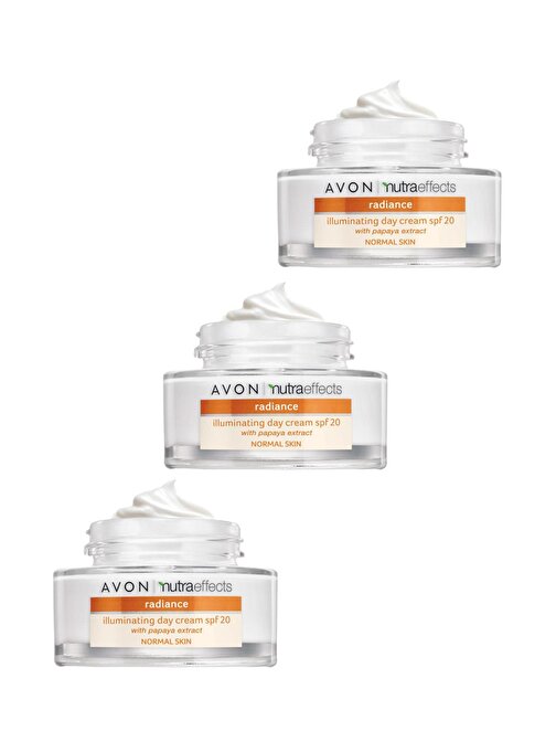 Avon Nutra Effects Radiance Nemlendirici Krem Spf20 50 Ml. Üçlü Set