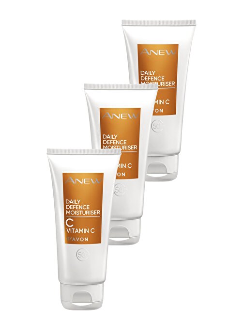 Avon Anew Daily Defence Moisturiser Spf 50 Korumalı Nemlendirici Losyon 50 Ml. Üçlü Set