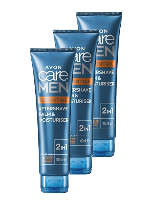 Avon Care Men Essential 2 si 1 Arada Tıraş Sonrası Balmı ve Nemlendiricisi 100 Ml. Üçlü Set