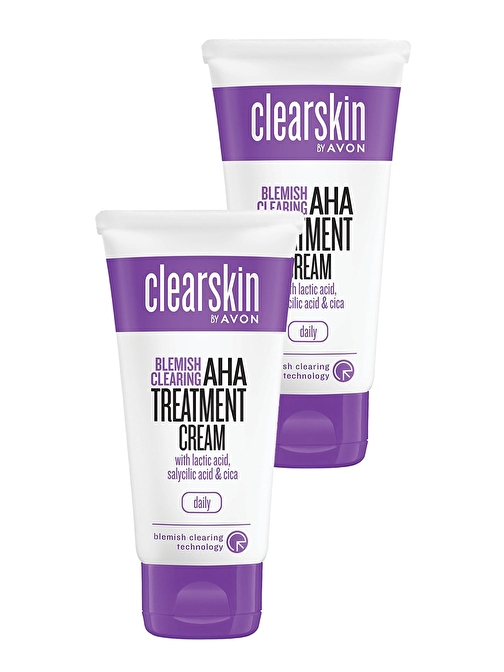 Avon Clearskin Blemish Clearing Aha Treatment Aha İçeren Cilt için Arındırıcı Bakım Kremi 50 Ml. İkili Set