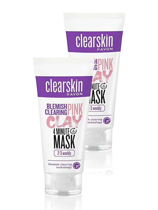 Avon Clearskin Blemish Clearing Leke Karsıtı Pembe Kil Yüz Maskesi 75 Ml. İkili Set
