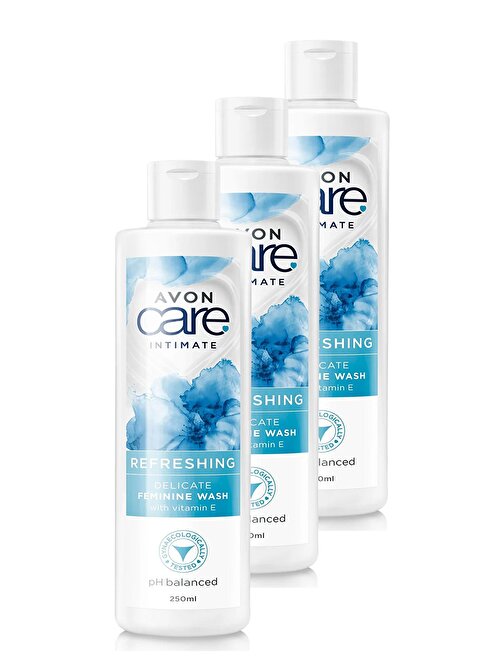Avon Care Intimate Refreshing E Vitamini İçeren Dış Genital Bölge Temizleyici 250 Ml. Üçlü Set