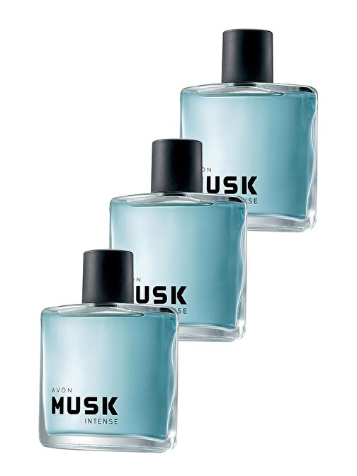Avon Musk Intense Erkek Parfüm Edt 75 Ml. Üçlü Set