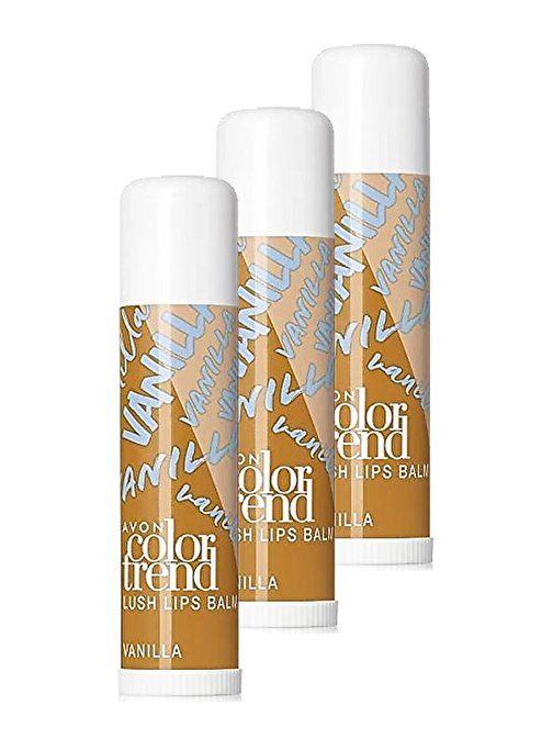 Avon Color Trend Lush Dudak Balmı Spf15 - Vanilla Üçlü Set