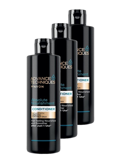 Avon Advance Techniques Argan Yağı İçeren Besleyici Saç Kremi 250 Ml. Üçlü Set