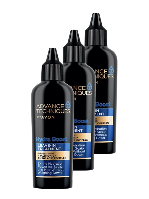 Avon Advance Techniques Hydra Boost Nemlendirici Durulanmayan Saç Bakım Kremi 50 Ml. Üçlü Set