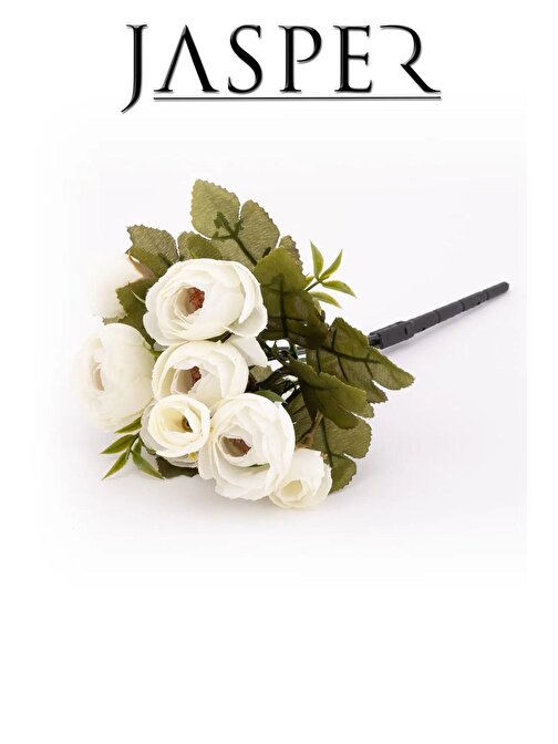 Jasper Yapay Çiçek Beyaz Gelin Kına Dış Çekim Dekorasyon Çok Amaçlı Top Şakayık Çiçek Demeti