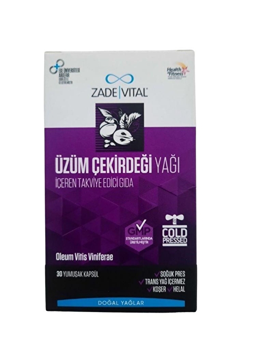 Zade Vital üzüm Çekirdeği Yağı 30 Kapsül