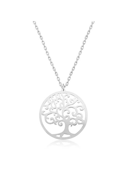 Trendbidünya 925 Ayar Gümüş Hayat Ağacı Kadın Gümüş Kolye