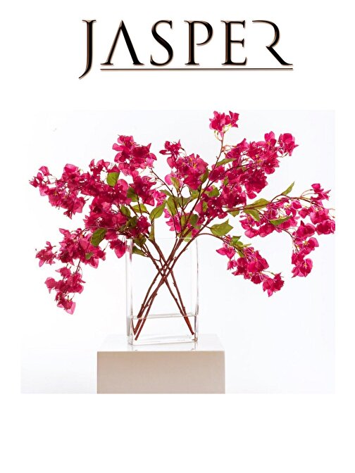 Jasper Yapay Çiçek Begonvil Çiçeği Pembe Uzun Dallı Sarkan Çiçek 100 Cm