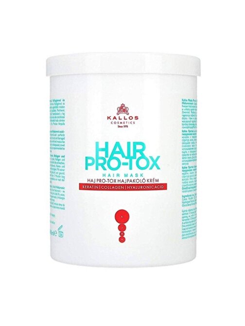Hair Pro-tox 1000ml Keratin, Kollajen Ve Hyaluronic Acid Içeren Saç Bakım Maskesi