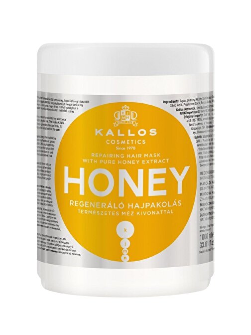 Honey Repairing Saf Bal Özü İçeren Onarıcı Saç Bakım Maskesi 1000 ml