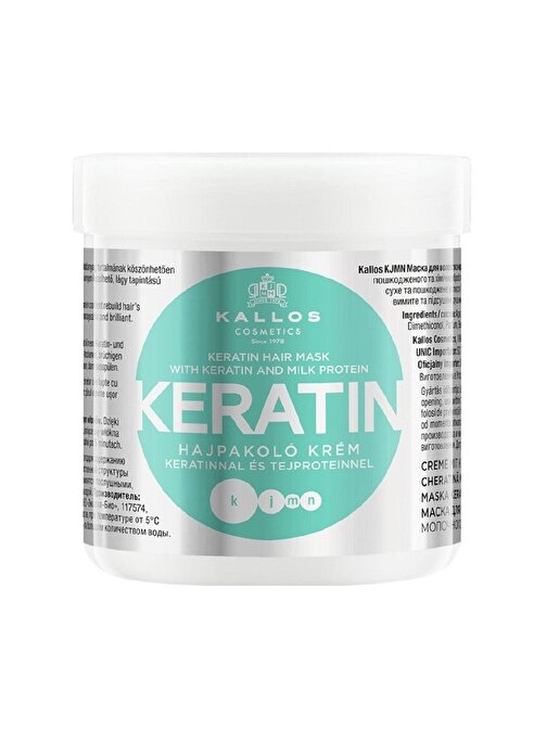 Keratinli Ve Süt Proteinli Keratin 500ml Saç Maskesi Kuru, Hasarlı, Kimyasal Işlem Görmüş Saçlar