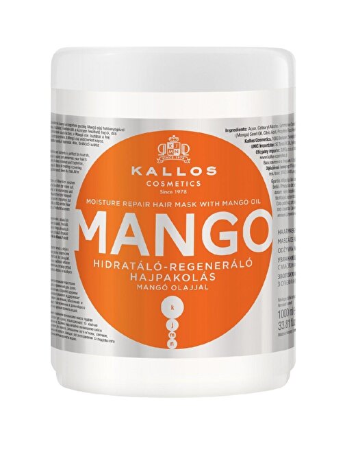Mango Yağı Içeren Nem Verici Ve Onarıcı Saç Bakım Maskesi 1000ml