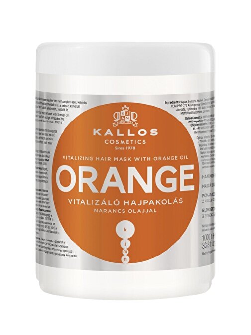 Orange Vitalizing 1000ml Portakal Yağı Içerikli Canlandırıcı Saç Bakım Maskesi