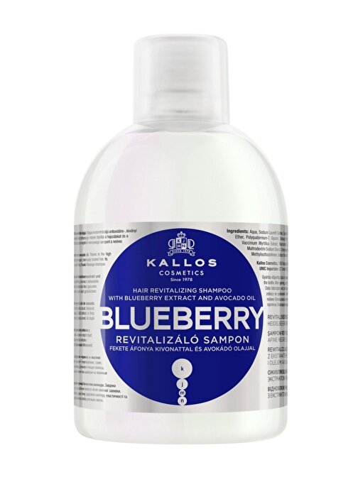Blueberry 1000ml Kuru, Yıpranmış Saçlara Yabanmersini Ve Avokado Yağlı Canlandırıcı Şampuan
