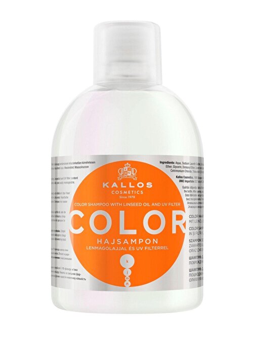 Color 1000ml Boyalı, Yıpranmış Saçlar Için Keten Tohumu Yağli + Uv Filtreli Şampuan
