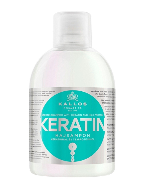 Keratinli Ve Süt Proteinli Keratin 1000ml Şampuan Kuru, Hasarlı, Kimyasal Işlem Görmüş Saçlara